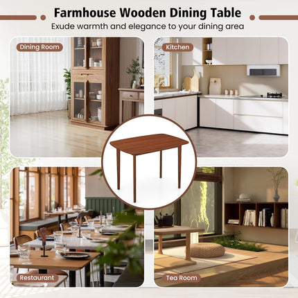 Dreamade 43" x 31" Dining Table with Rubber Wood Legs