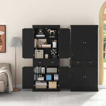Dreamade Pantry Organizers and Storage, 72" Tall Kitchen Cabinet with 2-Door Cabinets & Drawer, Buffet Sideboard