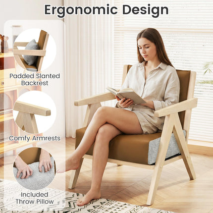 Dreamade Mid-Century Modern Accent Chair for Living Room