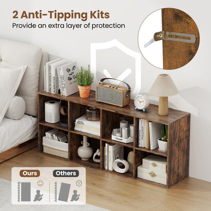Dreamade Floor Standing Bookshelf with Storage and 2 Anti Tipping Kits
