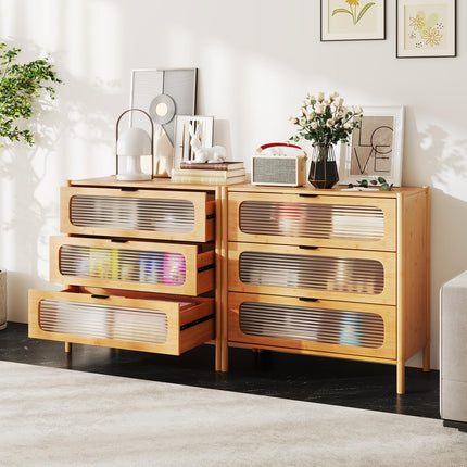 Dreamade Bamboo 3-Drawer Storage Cabinet