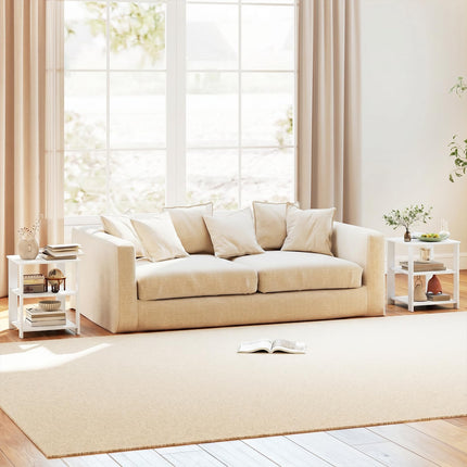 Dreamade 16" Square 3-Tier Wooden Sofa Couch End Table with Open Storage Shelves (1/2)