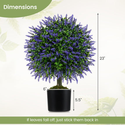 Dreamade 22'' Artificial Wisteria Topiary Ball Tree with Vivid Wisteria