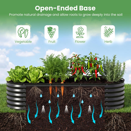 Dreamade Raised Garden Bed w/Greenhouse Cover (6x2x1 FT)