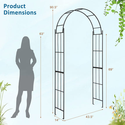 Dreamade Garden Arch Trellis for Climbing Plants