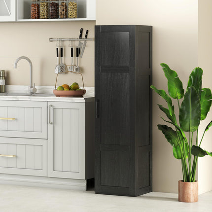 Dreamade Narrow Farmhouse Freestanding Bathroom Cabinet with 4 Shelves
