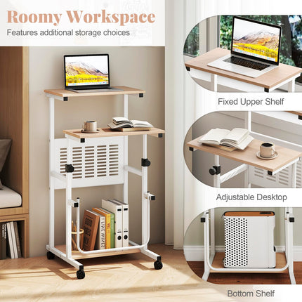Dreamade Small Standing Desk for School Lecture Home Office