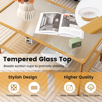 Dreamade 2-Tier Modern Coffee Table