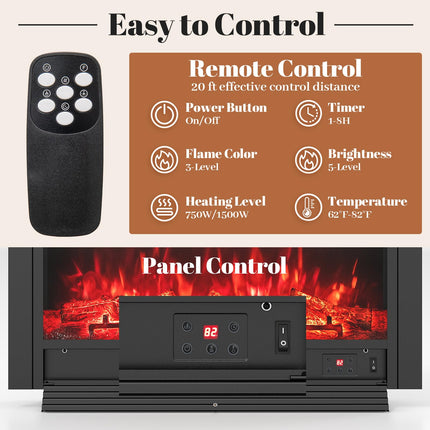 Dreamade 33/36 Inch Electric Fireplace Insert