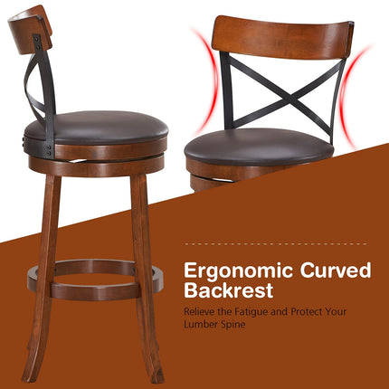 Dreamade 25”Height Kitchen Counter Bar Stools for Kitchen Island, Pub, and Restaurant