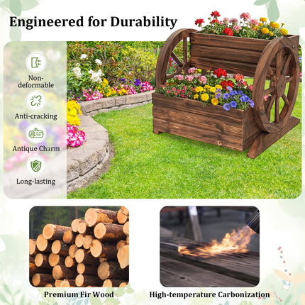 Dreamade Garden Planter with Drainage Holes & Wheels for Flowers Herbs Vegetables