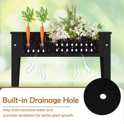Dreamade Metal Raised Garden Bed with Legs(24”x11”x18”)