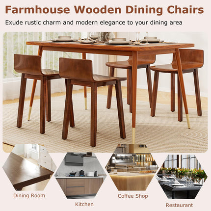 Dreamade Wood Dining Chairs Set of 2/4 Farmhouse Kitchen Dining Room Chair