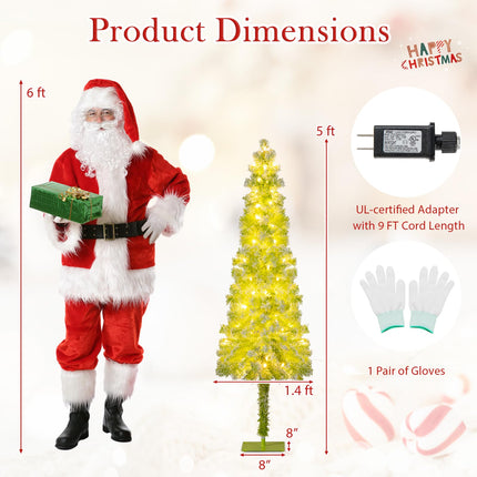 Dreamade 5FT / 6FT / 7FT Whimsical Christmas Tree | Bendable Grinchs Xmas Tree