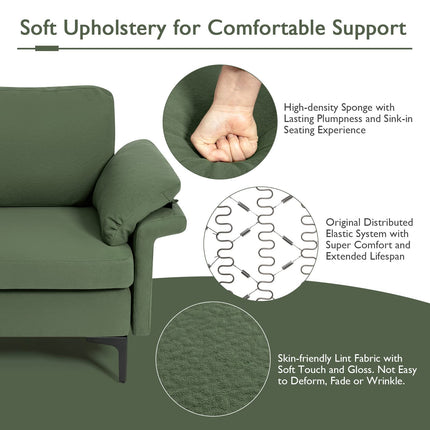 Dreamade 100.5" L Convertible Sofa Couch, 3-Seat Sectional Sleeper with USB Ports & Socket