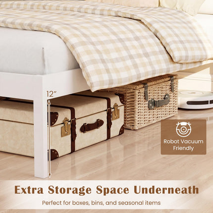 Dreamade Wood Queen/Full/Twin Size Bed Frame with Wooden Slat Support
