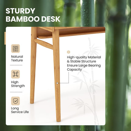 39.5" Bamboo Home Office Desk - Dreamade