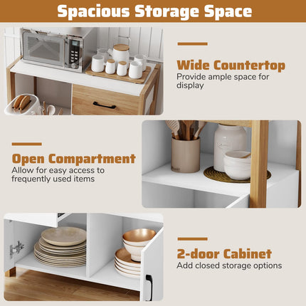Dreamade Buffet Sideboard with Pull-Out Shelf