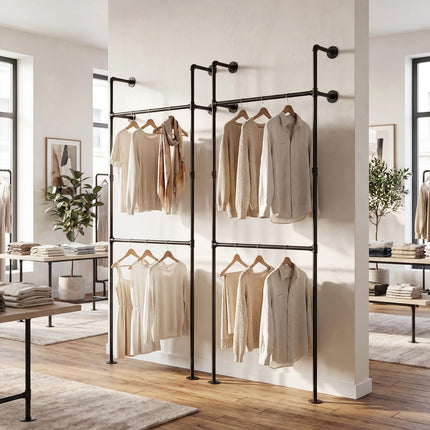 Dreamade Industrial Pipe Clothing Rack for Wardrobe Closet