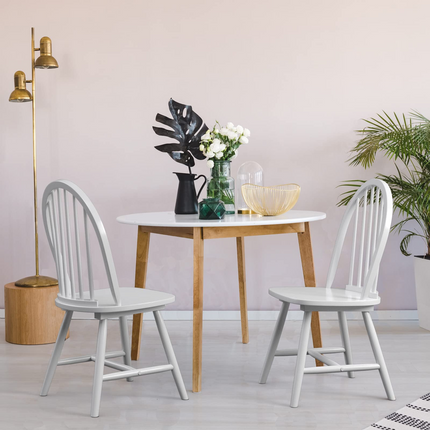 Dreamade Wood Dining Chairs, French Country Armless Spindle Back Dining Chairs