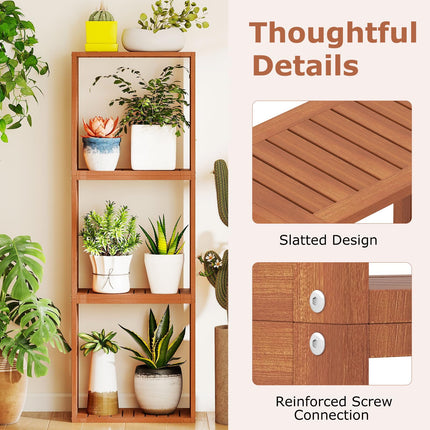 Dreamade 3/6 Cube Bookcase Solid Wood Stacking Storage Organizers w/Open Slatted Design