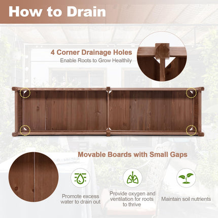 Dreamade Wood Raised Garden Bed