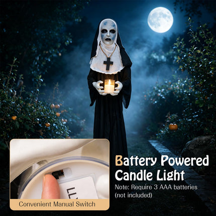 DREAMADE 5.3 FT Scary Nun Halloween Decoration
