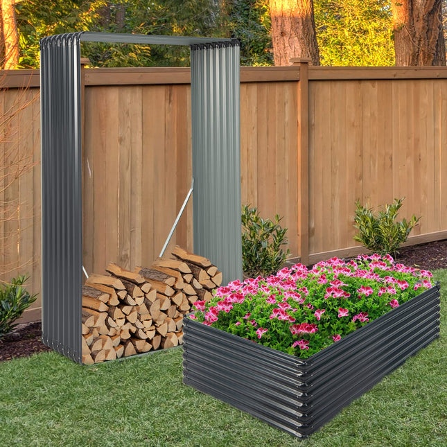 Dreamade Galvanized Raised Garden Bed