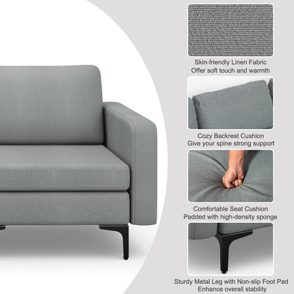 Dreamade 3 Seat Sectional Sofa Couch, 94.5" L Modular Sleeper