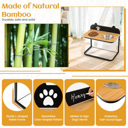 Dreamade Elevated Dog Bowls Stand - Raised Pets Cats Feeding Station