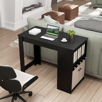 Dreamade Counter Height Bar Table with Storage Cabinet