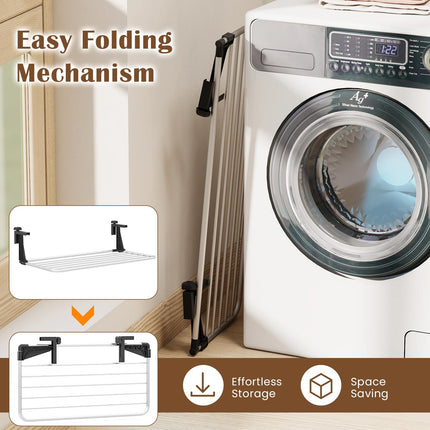 Dreamade Aluminum Hanging Laundry Rack with Adjustable and Foldable Brackets (37" L)