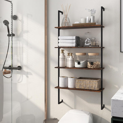 Dreamade 4 Tier Modern Wall Mounted Bookshelf Set
