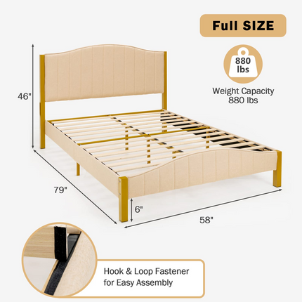 Dreamade Full Size Upholstered Bed Frame