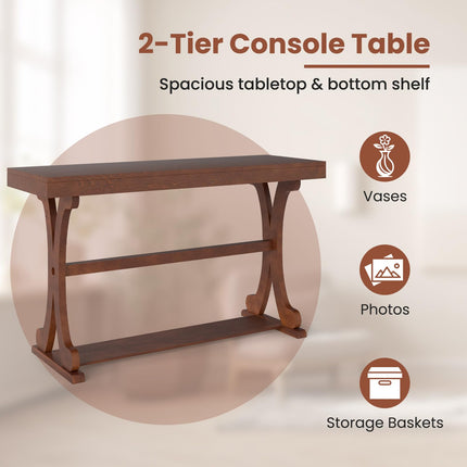 Dreamade 52" Narrow Console Table with Storage Shelf & Anti-Tip Kit for Entryway Living Room