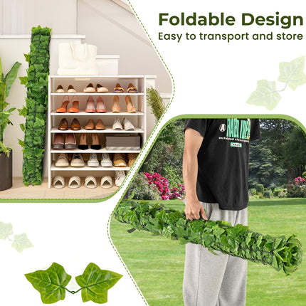 Dreamade Artificial Ivy Privacy Fence 2 Pack - 120" x 40" Artificial Hedges Fence