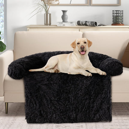 Dreamade Calming Dog Bed - Fluffy Plush Pet Bed for Couch, Removable Washable Cover