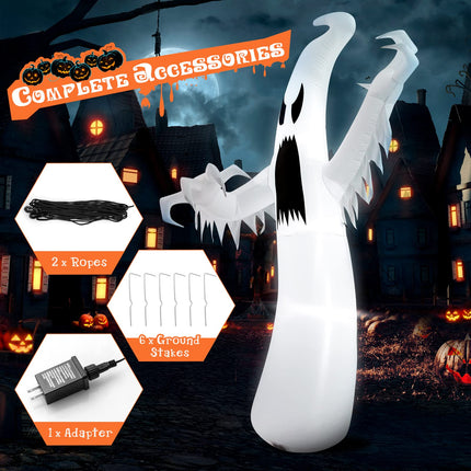 DREAMADE 12ft Halloween Inflatable Ghost Giant Lighted Decoration