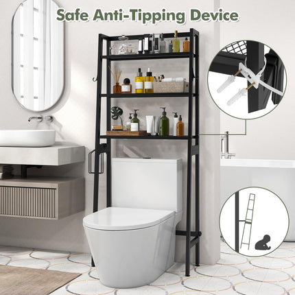 Dreamade Over The Toilet Storage Shelf - 3-Tier Freestanding Above Toilet Rack