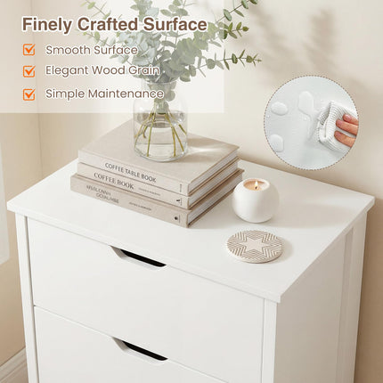 Dreamade 4 Drawer Storage Cabinet with Handles & Anti-Tipping Kits