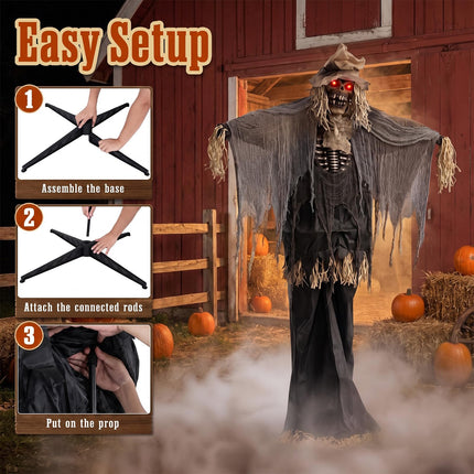 DREAMADE 7.3 FT Animated Halloween Scarecrow
