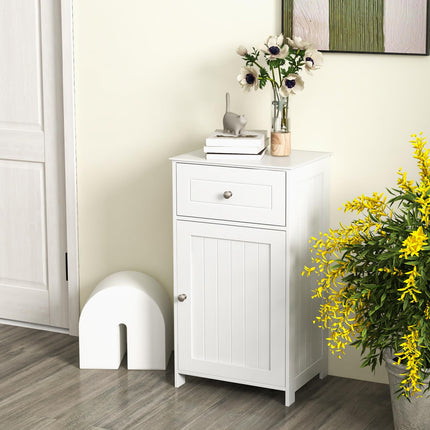 Dreamade Floor Bathroom Storage Cabinet Freestanding Cabinet with Drawer