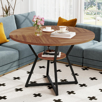 Dreamade 47-inches Round Dining Table for 4 | Circle Dinner Tables for Dinette Living Room