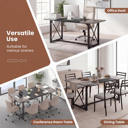 Dreamade 6FT Large Rectangle Conference Table with Power Outlets (1/2)