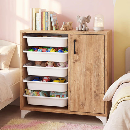 Dreamade Buffet Cabinet Sideboard with Plastic Storage Drawer