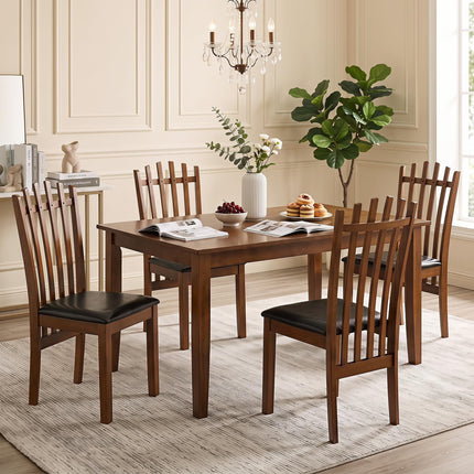 Dreamade Wood Dining Chairs Set w/ Rubber Wood Frame