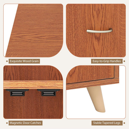 Dreamade 36 Inch Sideboard Buffet Cabinet with Open Compartment