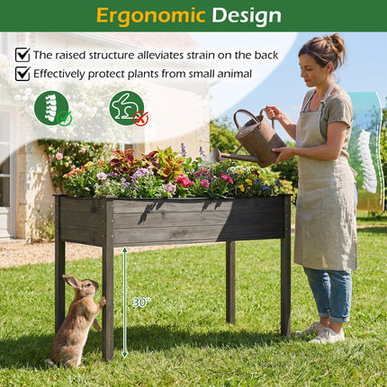 Dreamade Solid Pine Wood Planter Box w/Legs