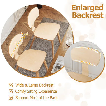 Dreamade Modern Dining Chair Set of 2/4 with Wide Seat