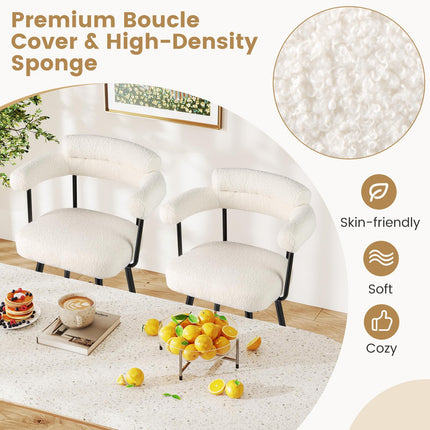 Dreamade Swivel Bar Stool Set of 2/4 Counter Height Chairs with Curved Back and Arms